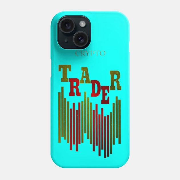 CRYPTO TRADER (COSMIC) / TURQUOISE Phone Case by Bluespider