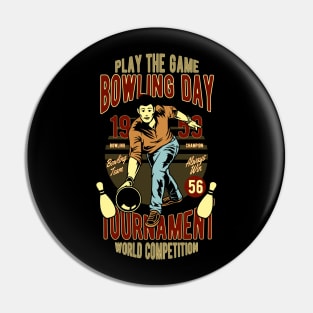 Vintage Bowling Day Pin