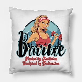 Fitness Barbie Vintage Graphic T-shirt 02 Pillow