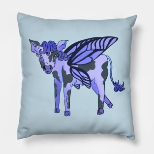 Butterfly blueberry cow Pillow