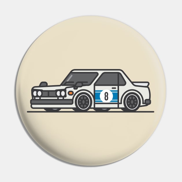 Car Series - Nissan Skyline 2000 GT-R Pin by Stevectors