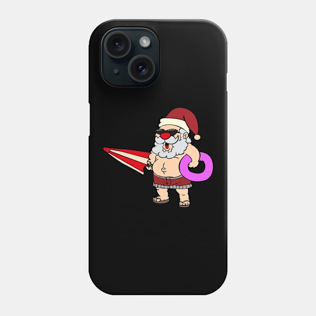 'Christmas In July Hawaiian' Hilarous Santa Gift Phone Case by ourwackyhome