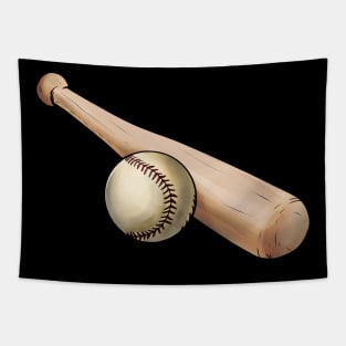 Baseball Bat And Ball Tapestry