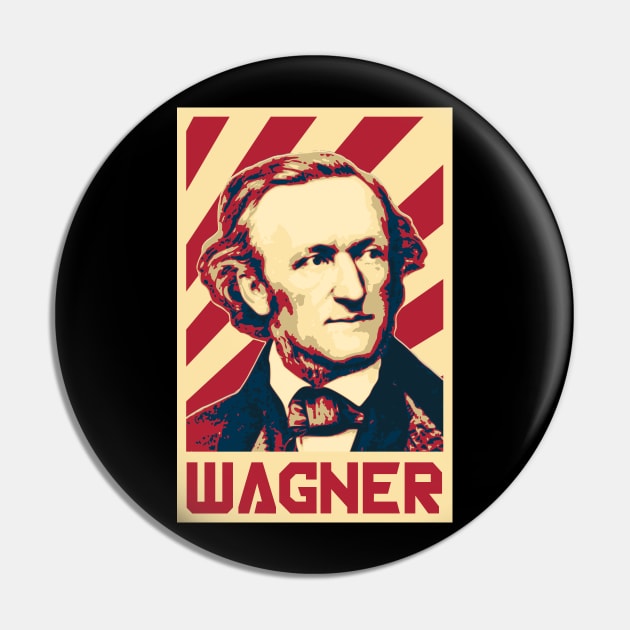 Richard Wagner Retro Propaganda Pin by Nerd_art