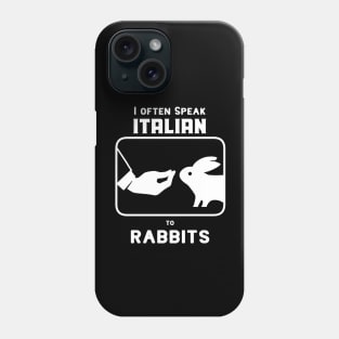 Funny Italian hand gesture and rabbit Phone Case