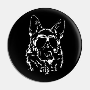German Shepherd sunglasses cool dog Pin
