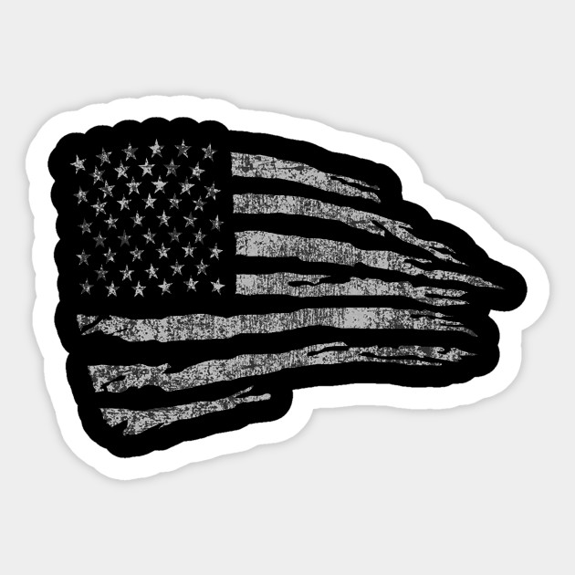 White American Flag American Flag Sticker Teepublic