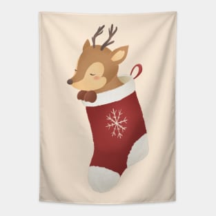 SLEEPY REINDEER Tapestry