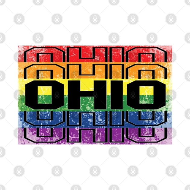 Ohio Gay Pride Flag by  Big Foot Shirt Shop