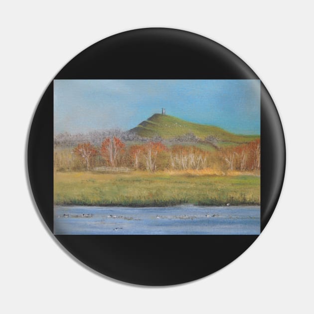 Glastonbury Tor In Autumn Pin by AlexaZari