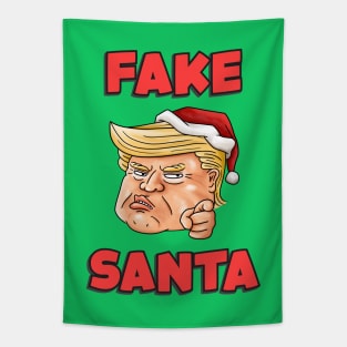 Christmas Trump Fake Santa Tapestry