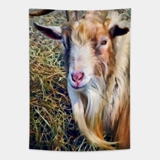 Goats - Billy Goat Closeup Tapestry