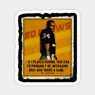 Bo Jackson Bo Knows Signature Vintage Legend Baseball Football Bootleg Rap Graphic Style Magnet