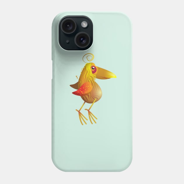 Cute Yellow Bird Phone Case by emespixels