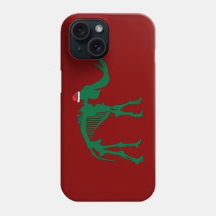 Mammoth Fossil with Santa Hat Phone Case