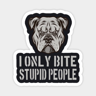 Pitbull Bite Stupid Dog Owner Gifts Magnet