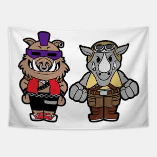 Bebop and Rocksteady Chibi Tapestry