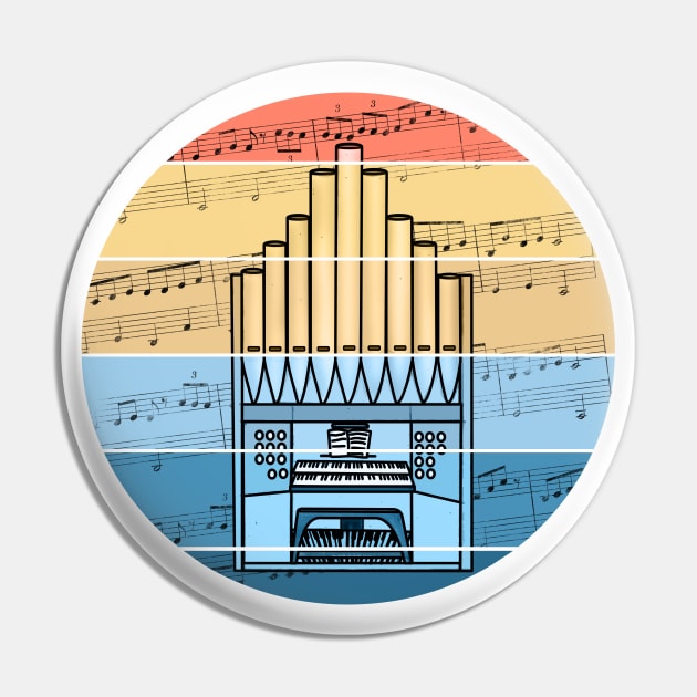 Church Organ Music Notation Organist Musician Pin by doodlerob