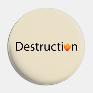 Destruction artistic text design Pin
