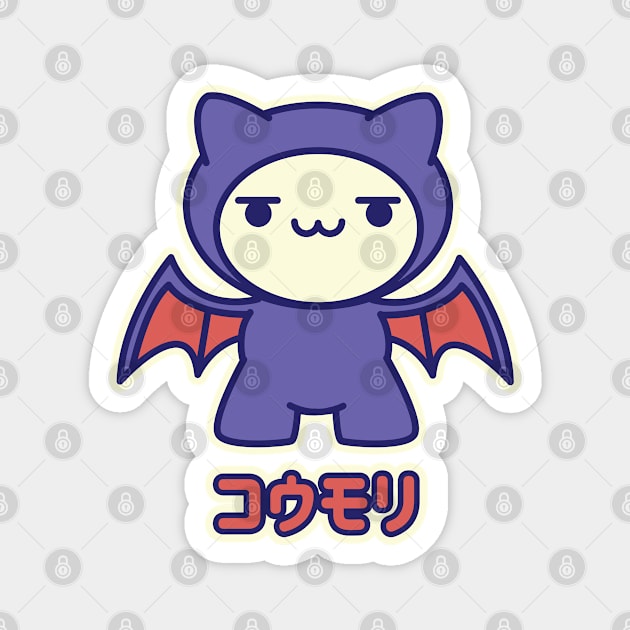 Kawaii Bat Kitty Magnet by Kappacino Creations