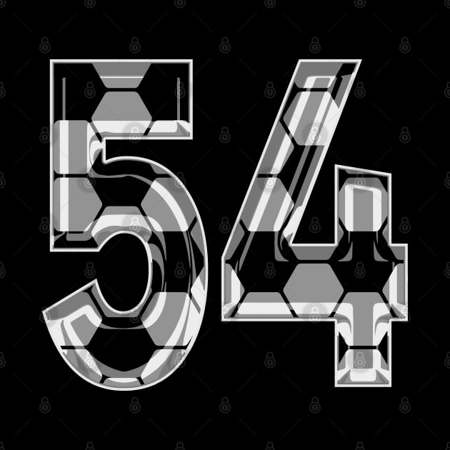 Soccer Number 54 Soccer Jersey #54 Soccer Mom Player Fan by TeeCreations