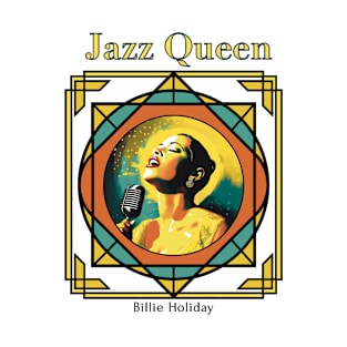 Billie Holiday Jazz Queen Art Deco Style T-Shirt