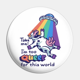 Awesome Funny Space Dairy Cow Colorful Take Me Out This World So Tired Pin