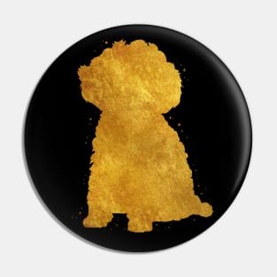 Toy Poodle golden art Pin