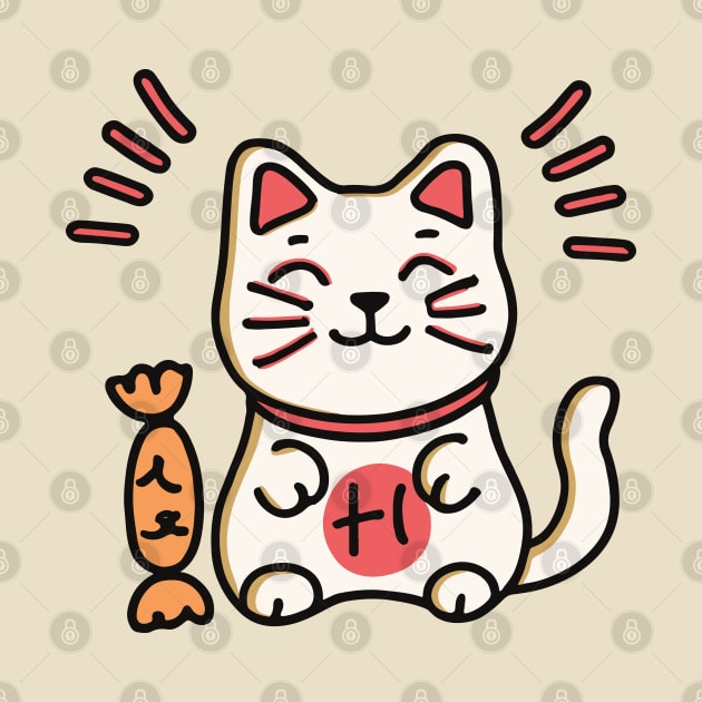 Cute Chinese Cat Cartoon by Kawaii Bomb