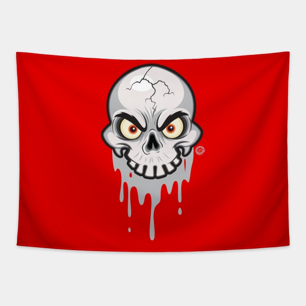 Skully Grey Tapestry by Goin Ape Studios