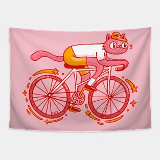 Cycling Cat Tapestry