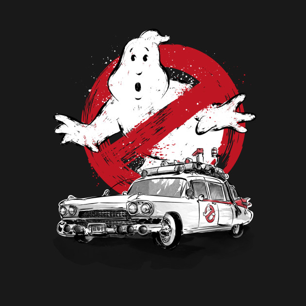 Ecto-1 sumi-e - Ghostbusters - T-Shirt