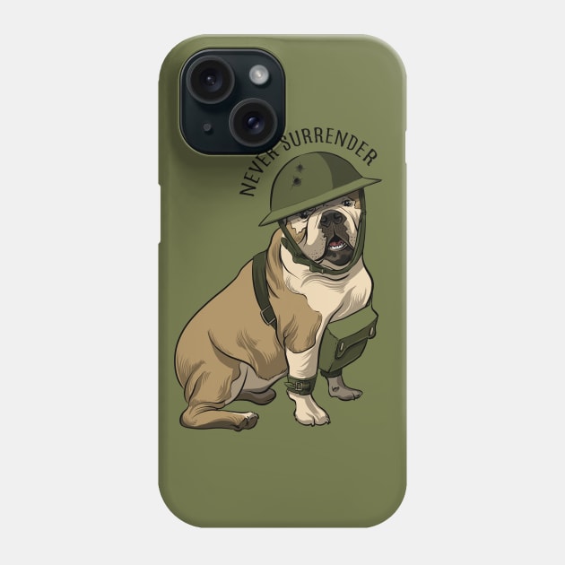 English Bulldog Phone Case by Black Tee Inc