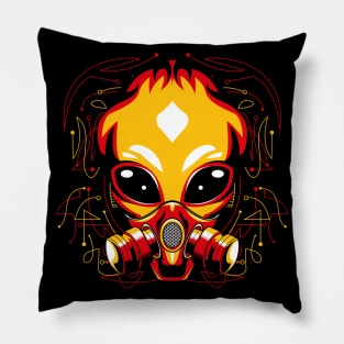 alien vector Pillow