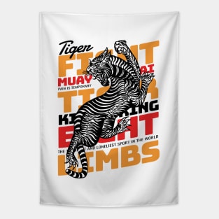 Muay Thai Tattoo Tiger Born to Fight Tapestry