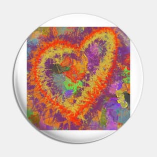 Colorful abstract of exploding hearts Pin