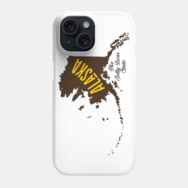 A funny map of Alaska Phone Case by percivalrussell