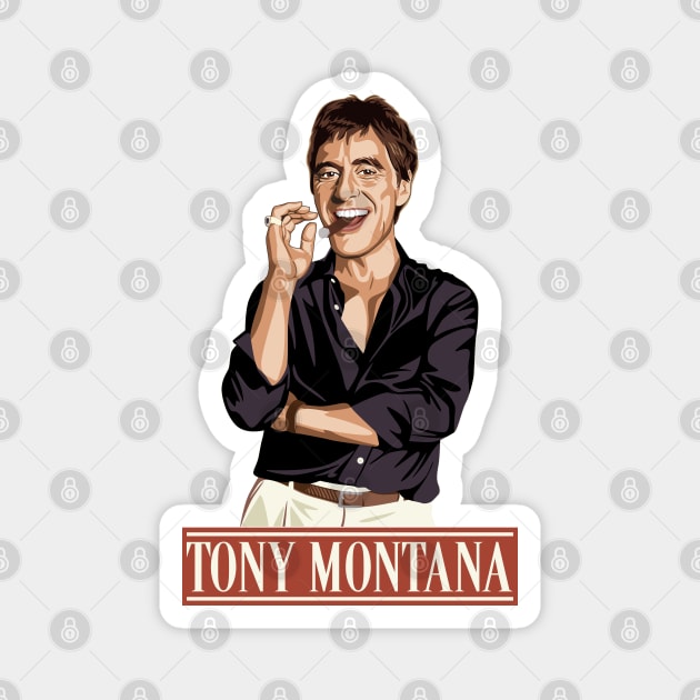 Tony Montana Magnet by Tiro1Linea