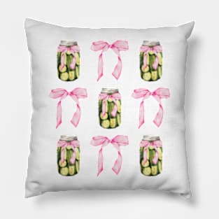 Vintage Pickle Coquette Bow Pillow