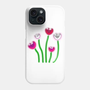 Glass Valentine Flowers Phone Case