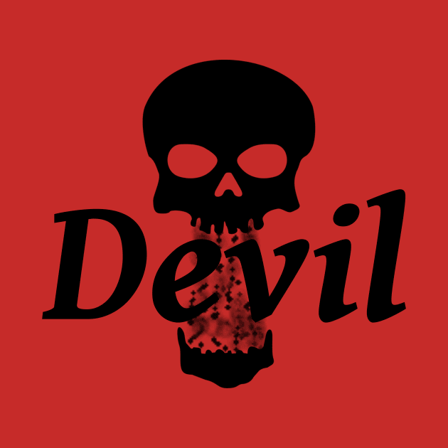 Devil with a skull for Gothic fashion by SpassmitShirts