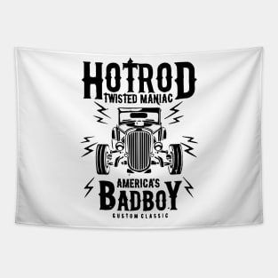 Hotrod Twisted Maniac America's Badboy Custom Classic Tapestry