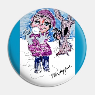 SNOWBALL Fight with Dad Pin