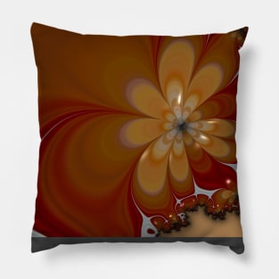 Red Poopy Orange Pillow