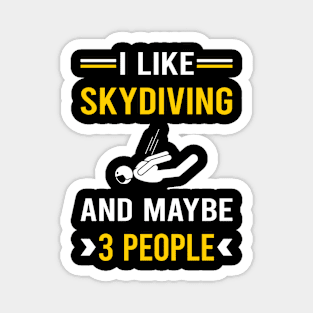 3 People Skydiving Skydive Skydiver Magnet