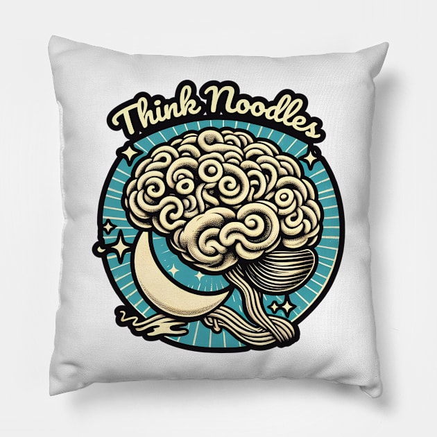 Think Noodles - Noodle Brain Pillow by WolfeTEES