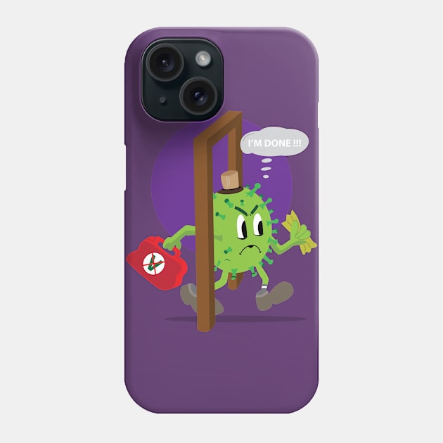 Coronavirus Illustration Phone Case by Riandrong's Printed Supply 