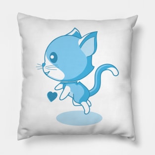 Cute blue kitten. Pillow