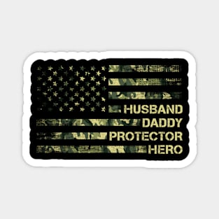 Husband Daddy Protector Hero Camouflage Father's Day Magnet