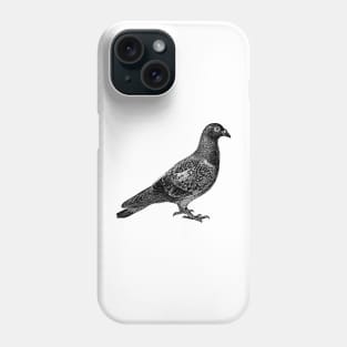 Pigeon in black Phone Case